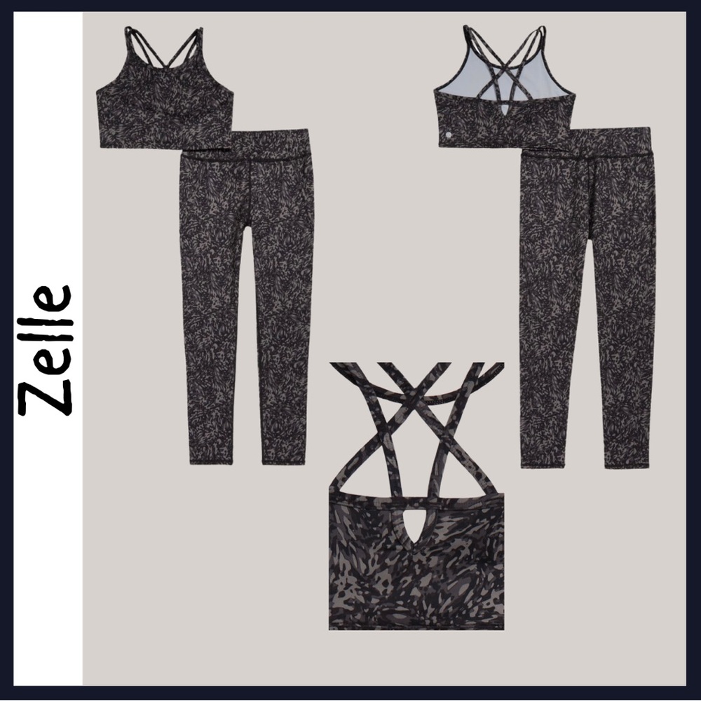 Zella Girl Print Sports Bra & Leggings Set, CM